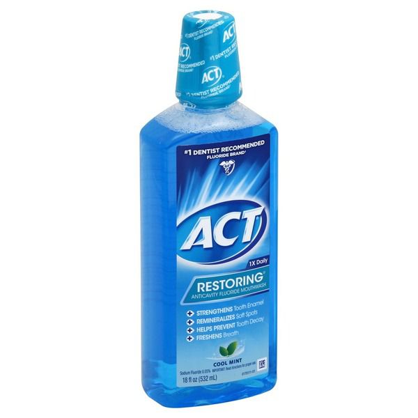 Act Mouthwash Anticavity Fluoride Cool Mint Restoring Obx Grocery Stockers